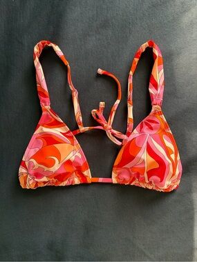 wild fable Pink Abstract Print Bikini Top